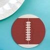 Big Dot of Happiness 25 Ct Football Drink Coasters, 4-Inch Disposable Round Paper Coasters for Birthday Party, Cocktail Table Decor for Bar Drinks - 3 of 4