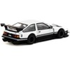Toyota Sprinter Trueno AE86 Widebody RHD White and Black with Tarmac Cards "Global64" Series 1/64 Diecast Model by Tarmac Works - 3 of 4