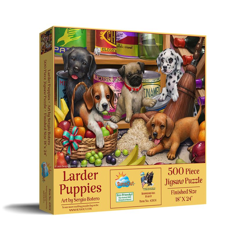 Sunsout Larder Puppies 500 pc   Jigsaw Puzzle 43101, 2 of 6
