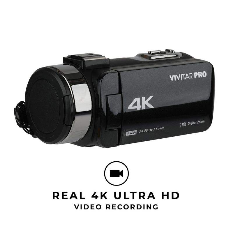 Vivitar 4K Wi-Fi Video HD Camcorder with 18x Digital Zoom and 3” IPS Touchscreen, 5 of 11