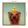 Amanti Art Bath Time (Dog and Duck) by Lucia Heffernan Canvas Wall Art Print Framed 16 x 16-in. - 4 of 4