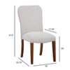 Homy Casa Nailhead Upholstered Dining Chair Set of 2 with Hardwood Legs - 3 of 4