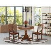 Family Dining Set 36 Inch Table with 2 Chairs - Wood Kitchen Table Set for 4 - 2 of 4