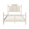 Merax Vintage Country Style Pine Wood Four Poster Platform Bed with Carved Headboard - 2 of 4