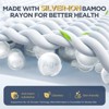 Aoibox Waterproof Mattress Protector Silver-Ion Bamboo Rayon Hypoallergenic Quiet Full Cover Fits 6-21in White Safe - 2 of 4