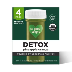 So Good So You Detox Pineapple Orange Organic Probiotic Shots - 4ct/1.7 fl oz - 1 of 4