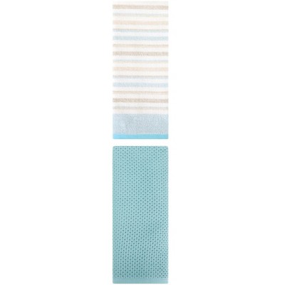 REGALWOVEN Bathroom Hand Towels Cotton Soft Absorbent Towel Set 13" x 30"/13" x 27" 2 Pcs