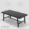 Industrial Dining Table for 6~8 People, 78.7" Long Rectangle Dining Table, Wooden Kitchen Table with Sturdy Metal Frame,Dinner Table for Kitchen-Gray - 4 of 4