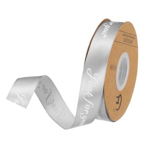 Unique Bargains Gift Wrapping Wedding Wide Satin Grosgrain Ribbon 1 Pc - 1 of 4
