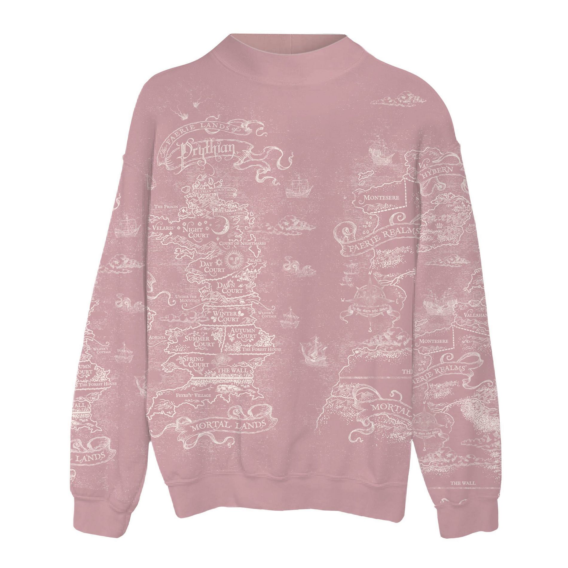 ACOTAR Adult Map Fleece Sweatshirt