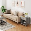 Farmhouse Square Nightstand, Bedside Table with Drawer - 3 of 4