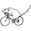 Men's Design By Humans Cycling Rat By TeaandInk T-Shirt - 2 of 4