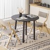 VINGLI 35" Solid Wood Folding Dining Table,  Expandable Folding Round Table for Home, Brown. - 2 of 4