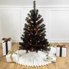 Northlight Pre-Lit Medium Black Noble Spruce Artificial Halloween Tree - 3' - Orange Lights - 3 of 4