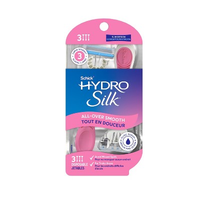 Schick Hydro Silk All-Over Smooth 3 Blade Disposable Razors - 3ct