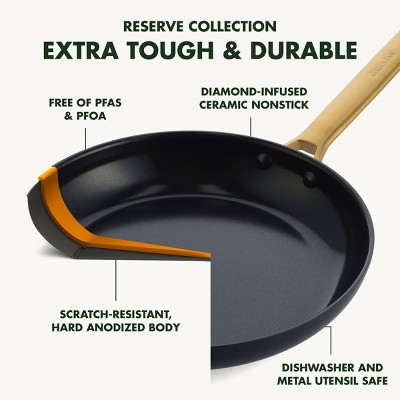 Black Aluminum Nonstick Ceramic Coating 2-Piece Fry Pan Set