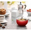 Kook Large Stainless Steel Sugar Bowl and Spoon, Glass Lid, 16 oz, Matte Red - 3 of 4
