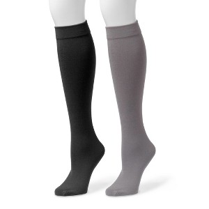 Muk Luks Women's Fleece Lined 2-Pair Pack Knee High Socks - 1 of 1