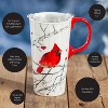 Evergreen Ceramic Travel Cup 17oz. ,withbox and Tritan Lid Perching Cardinal - 2 of 4