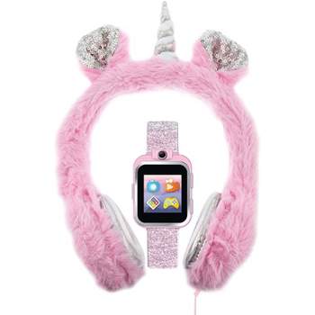 PlayZoom Kids Smartwatch with Headphones: Blush Fuzzy Unicorn