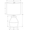 Monarch Specialties Lighting 17inchH Table Lamp Cream Ceramic Ivory / Cream Shade Modern - 2 of 3
