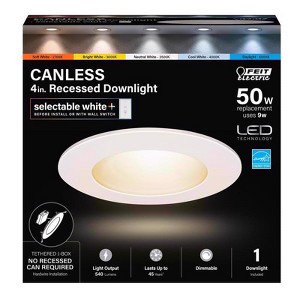 Feit Electric White 4 in. W LED Canless Recessed Downlight 9 W - 1 of 1