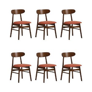 New Classic Furniture, Morocco Orange Solid Wood Dining Chair (Set of 6) - 1 of 4
