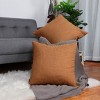 PiccoCasa Linen Blank Cotton Lined Cushion Decors Square Throw Pillowcases 2Pcs - 4 of 4