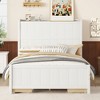 CAVINAS Full Size Platform Bed Modern Wooden Bed Frame with Storage Headboard and 4 Storage Drawers for Bedroom - 2 of 4