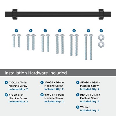Matte Black 12-inch Industrial Modern Appliance Pull
