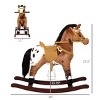 SEVOBAL Toy Vehicles Plush Ride On Rocking Horse with Realistic Sounds for Kids Fun and Development, Brown, 28"*11"*23.6" - 2 of 4