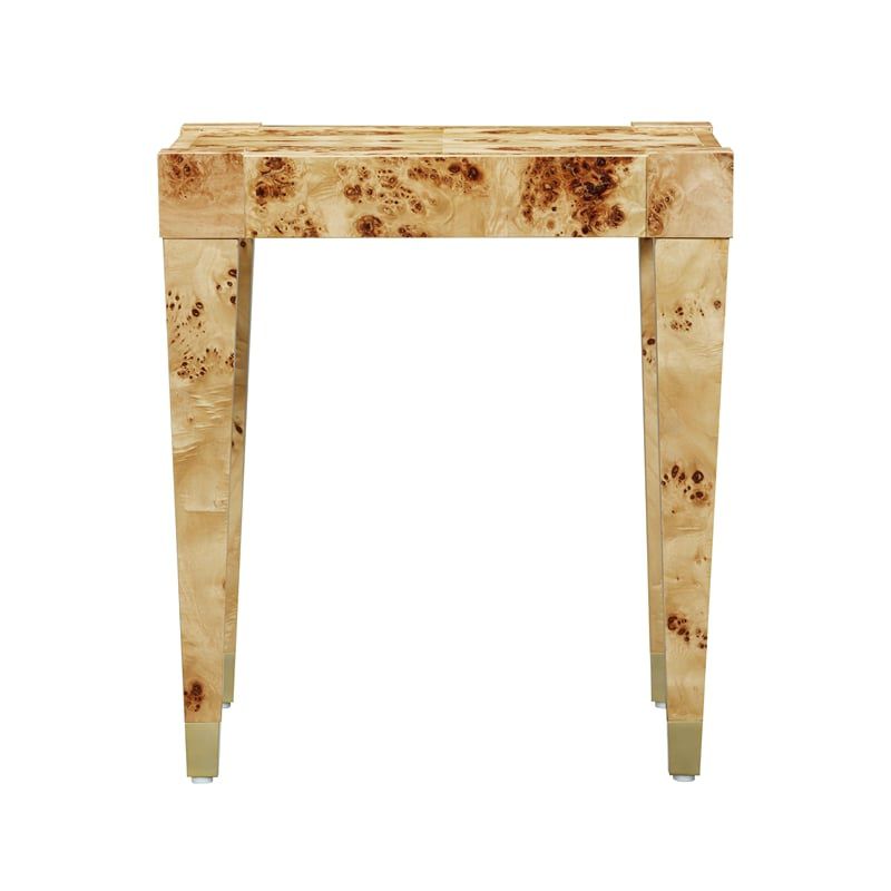 TOV Furniture Brandyss Engineered Wood Burl End Table in Natural Brown, 3 of 8
