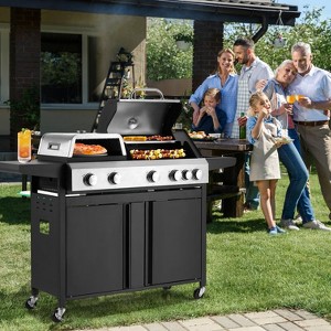 EROMMY 5-Burner Propane Gas Grill With Side Burner - 1 of 4