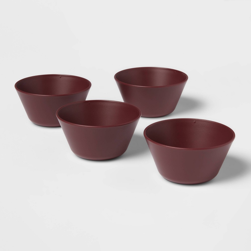 7.9oz 4pk Plastic Mini Bowls Red Room Essentials