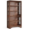 Resenkos Bookshelf, Bookcase Standing Shelf Unts,70.8" Freestanding Bookshelf, 6-Tier Bookcase Display Rack Storage Shelves,Brown - 4 of 4