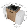 SEVOBAL Bathroom Vanities 48 Inch Freestanding With Ceramic Sink Soft Closing Door for Bathroom, Brown, 47.6"*18.31"*34.25" - 3 of 4