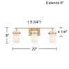 Possini Euro Design Possini Euro Lucia 22" Wide Soft Gold 3-Light Bath Light - 4 of 4