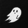 Dalix Ghost Embroidered Fleece Relaxed Boxy Fit Long Sleeve Crewneck Sweatshirt Womens - 2 of 4
