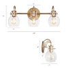LNC 2-Lights Gold with Clear Glass Shade Modern/Contemporary Vanity  Lights,2 Light/ 3 Light/ 4 Light/ 5 Light - 3 of 4