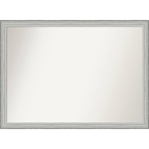 41" x 30" Non-Beveled Bel Volto Silver Wood Wall Mirror - Amanti Art: Modern Rectangle, Wall Mount, Includes Hardware - 1 of 4