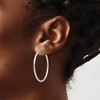 Black Bow Jewelry 2mm x 37mm 14k White Gold Polished Round Endless Hoop Earrings - 3 of 4