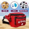 Kemp Lifeguard Fanny Pack/Hip Pack with GUARD Logo - Water-Resistant and Durable Waist Bag for Medical Supplies & Lifeguard Gear - Red - 4 of 4