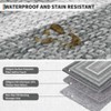 Braided Print Area Rug Washable Bedroom Rugs Bordered Geometric Indoor Soft Carpet Farmhouse Low Pile Non Slip Throw Floor Cover - 3 of 4