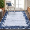 Washable Modern Bordered Rug Non Slip Low Pile Rug Soft Throw Floor Cover Foldable Indoor Carpet for Living Room Bedroom - 4 of 4