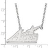 Black Bow Jewelry 14k White Gold Evansville Purple Aces NCAA Necklace 18 Inch - 2 of 4