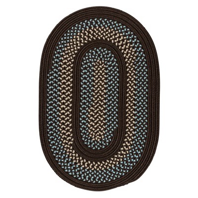 Colonial Mills Georgetown - Fudge Brown 2 Ft x9 Ft Runner (Oval) Rug Indoor/Outdoor 100% Polypropylene
