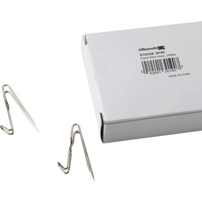 Officemate International Corp. Panel Wire Hooks 24/BX Silver 30190