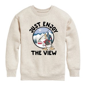 Boys' - Disney - Just Enjoy The View Graphic Long Sleeve Fleece Sweatshirt - 1 of 4