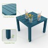 Acekool 3-Piece Outdoor Bistro Set with Stackable Metal Chairs and Square Table, Compact Patio Furniture for Backyard, Deck, Balcony - 4 of 4