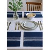 HomeRoots 19" Set of Four Navy Blue And White Striped Cotton Placemats - 2 of 4